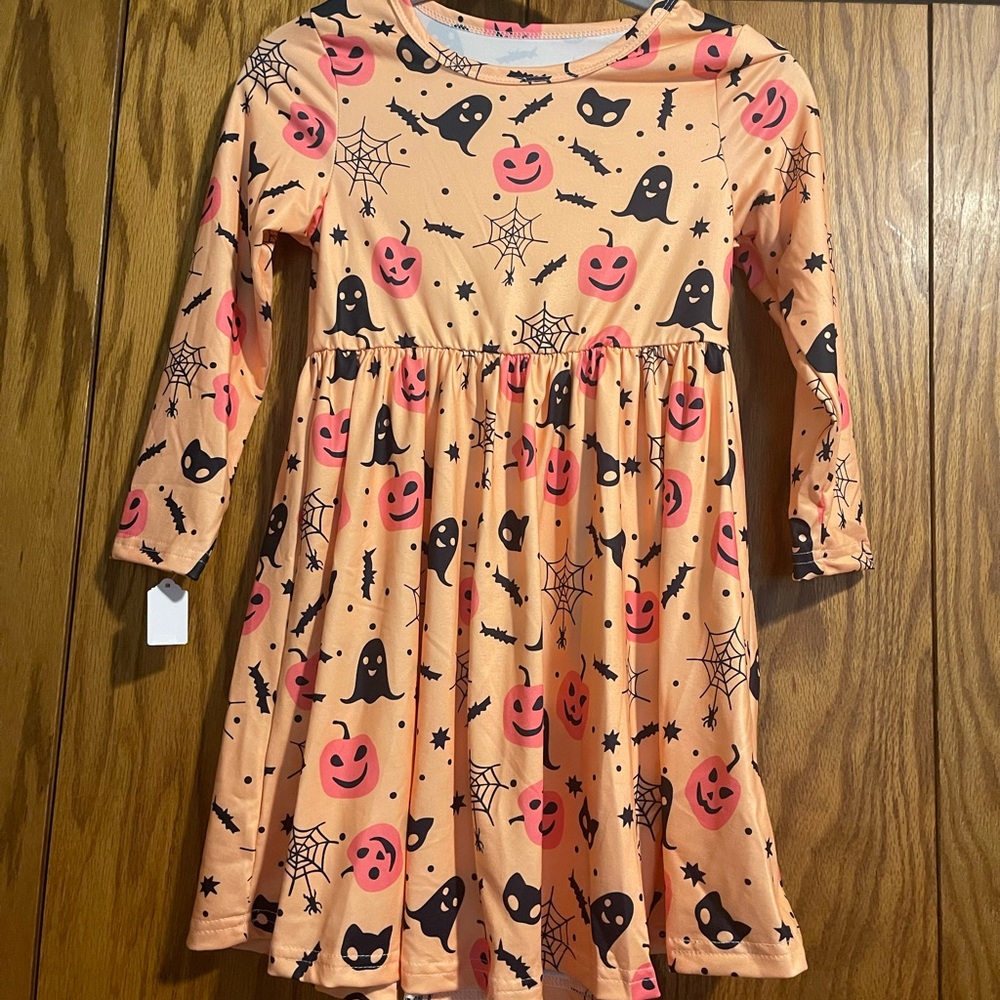 Halloween Themed Long Sleeve Dress